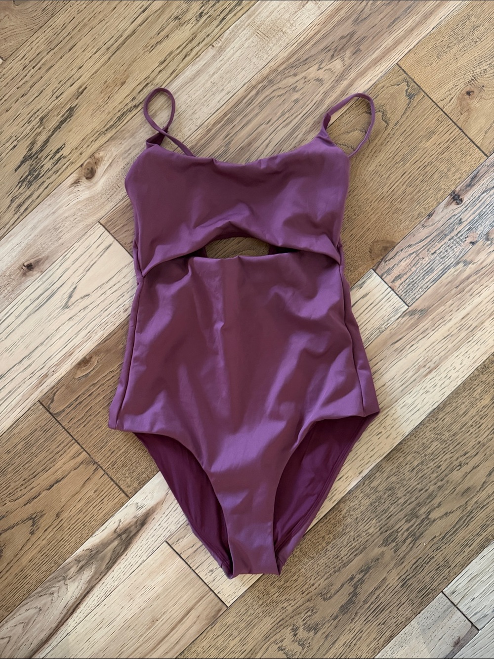 Left On Friday Peak Large Tall One-Piece Swimsuit in Plum